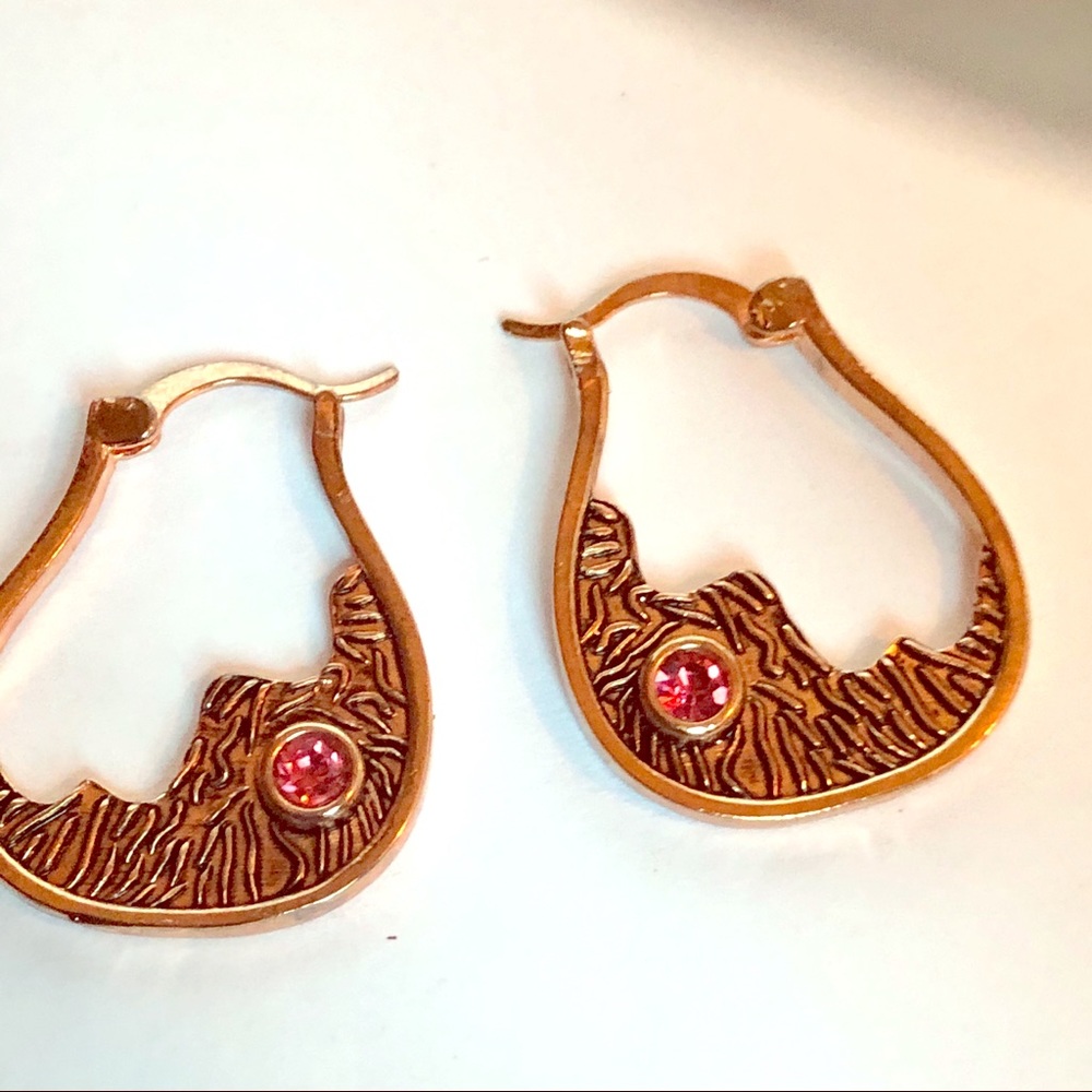 Rustic copper colored southwest earrings